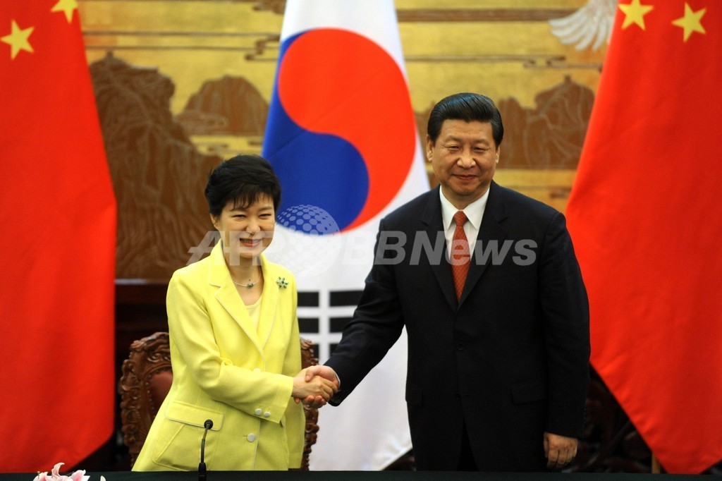 中韓首脳会談、朝鮮半島の非核化を確認