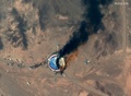 イラン・セムナンの発射場で、ロケットの打ち上げが失敗した様子を捉えた衛星写真。Maxar Technologies社提供（2019年8月29日撮影、30日提供）。(c)AFP PHOTO / SATELLITE IMAGE (c)2019 MAXAR TECHNOLOGIES