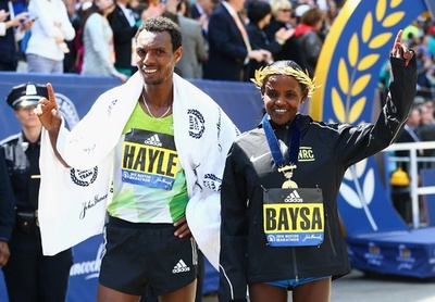 男女共にエチオピア勢が優勝、ボストン・マラソン