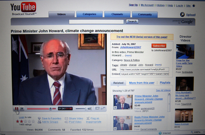 豪ハワード首相、ユーチューブに動画を投稿　APECを妨害しないよう訴える
