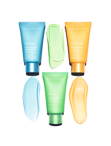 10分間の集中ケアマスクで素肌美を、「クラランス」3種のスキンケアマスク