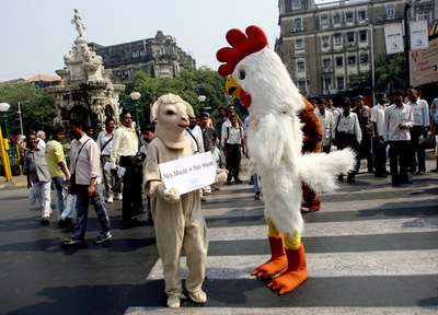 PETA、温室効果ガスの排出量削減に向け菜食主義を促進