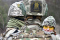 ウクライナの首都キエフ近郊で訓練に参加する軍の予備役（2022年2月19日撮影、資料写真）。(c)Sergei SUPINSKY / AFP