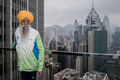 香港でマラソン大会からの引退を発表する101歳のランナー、ファウジャ・シン（Fauja Singh）さん（2013年2月21日撮影）。(c)AFP/Philippe Lopez