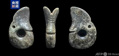 中国　発掘品 中国の紅山文化発掘調査 最大の玉龍を発見 写真1枚 国際ニュース