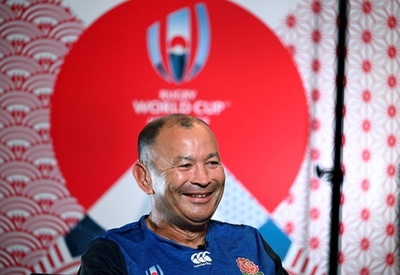 エディーHC「台風の神」に感謝、仏戦中止で首位通過 ラグビーW杯