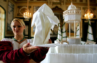 テーブルナプキンで見事なアート