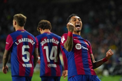 バルサがラフィーニャ弾で勝利 首位レアルと暫定勝ち点5差