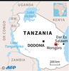 タンクローリーが爆発する事故が起きたタンザニア・モロゴロの位置を示した図。(c)AFP