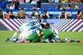 サッカーコパ・アメリカ決勝、アルゼンチン対コロンビア。勝利を喜ぶアルゼンチンの選手（2024年7月14日撮影）。(c)JUAN MABROMATA/ AFP