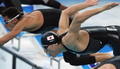 男子200メートル自由形予選に臨む内田翔。（2008年8月10日撮影）(c)AFP/GREG WOOD