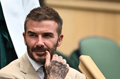 ベッカム氏がロイヤルボックスで観戦 ウィンブルドン