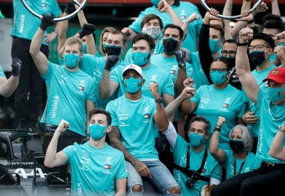 ハミルトンがエミリアロマーニャGP優勝 チームは製造部門V7