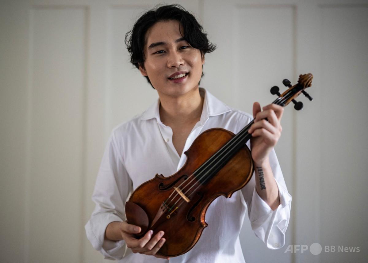 ラベルを剥ぎ取られた歴史あるバイオリン4/4　フレンチの音 バイオリン