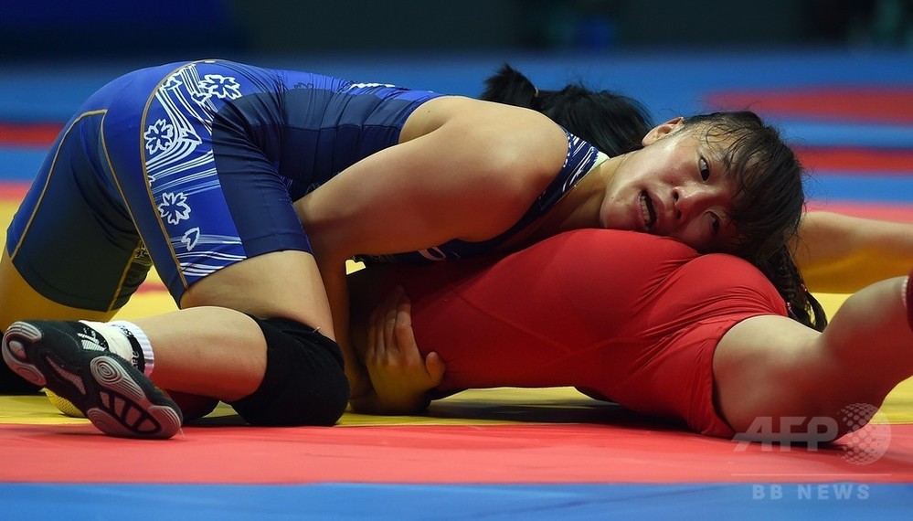 登坂が女子レスリング48キロ級で金、アジア大会 写真6枚 国際ニュース：AFPBB News