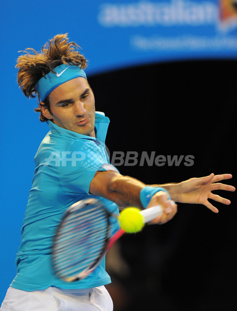 フェデラー ツォンガを退け決勝進出、全豪オープンテニス 写真20枚