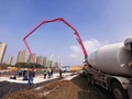 建設が進む「武漢火神山医院」の工事現場（2020年1月28日撮影）。(c)CNS