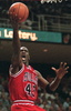 Michael Jordan (L) and Scottie Pippen (R) of the Chicago Bulls talk during the final minutes of their game 22 May in the NBA Eastern Conference finals aainst the Miami Heat at the United Center in Chicago, Illinois. (c)AFP/VINCENT LAFORET
