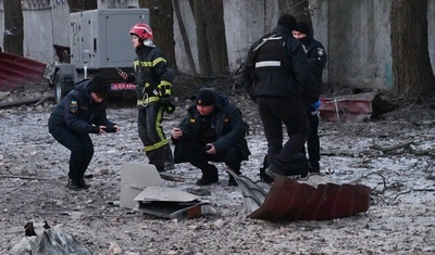 キーウ中心部で爆発、無人機攻撃か