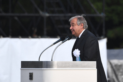 「人類は実弾入りの銃で遊んでいる」 国連総長、広島で核による危機に懸念表明