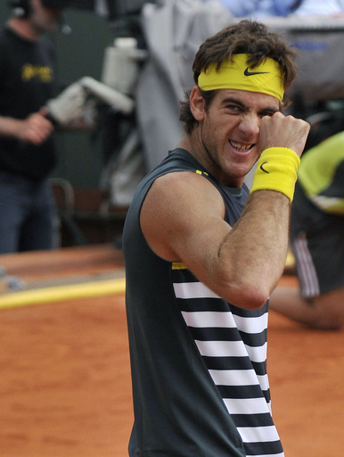 デルポトロ ツォンガに勝利し準々決勝へ、全仏オープン