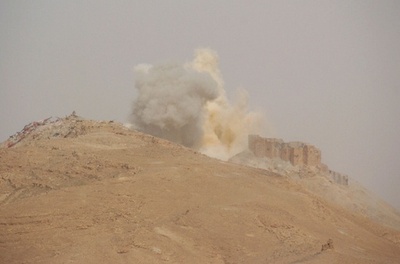 シリア政府軍、パルミラ遺跡の城塞をISから奪還