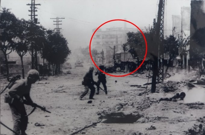 朝鮮戦争の時、外国人記者が撮った忠正アパートの写真（写真=読者提供）(c)MONEYTODAY