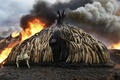 ケニア・ナイロビ国立公園で焼却処分される象牙およびその製品とサイの角（2016年4月30日撮影）。(c)AFP/FREDRIK LERNERYD