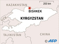 キルギス共和国の首都ビシケクの位置を示した図。(c)AFP