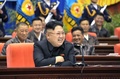 北朝鮮・平壌（Pyongyang）で開催された朝鮮人民軍の第１回飛行士大会に出席する金正恩（キム・ジョンウン、Kim Jong-Un）第1書記（2014年4月15日撮影、同20日配信）。(c)AFP/KCNA via KNS