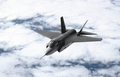 試験飛行中の統合打撃戦闘機（Joint Strike Fighter、JSF）試作機、X35（撮影日、撮影場所不明、2002年10月29日ロッキード・マーチン提供）。(c)AFP/LOCKHEED MARTIN