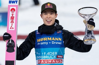 小林陵侑、ジャンプ週間3連勝 2度目の全勝Vに王手