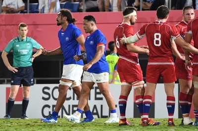 危険タックルで3試合出場停止、米とサモアの選手に ラグビーW杯