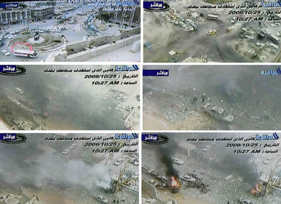 バグダッド連続自爆攻撃、自爆車両とみられる監視カメラ画像を公開