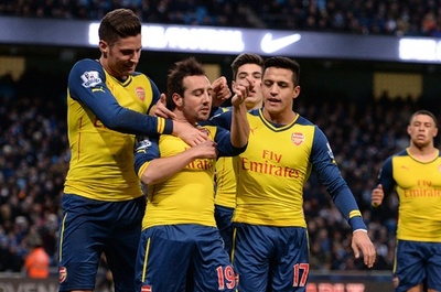 アーセナル、敵地でマンチェスター・シティに快勝