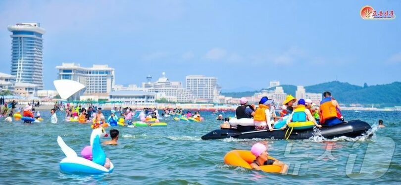 北朝鮮の元山葛麻海岸観光地区＝労働新聞(c)news1