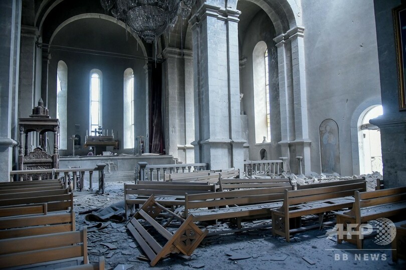 アルメニアの大聖堂に砲撃 ナゴルノカラバフ衝突