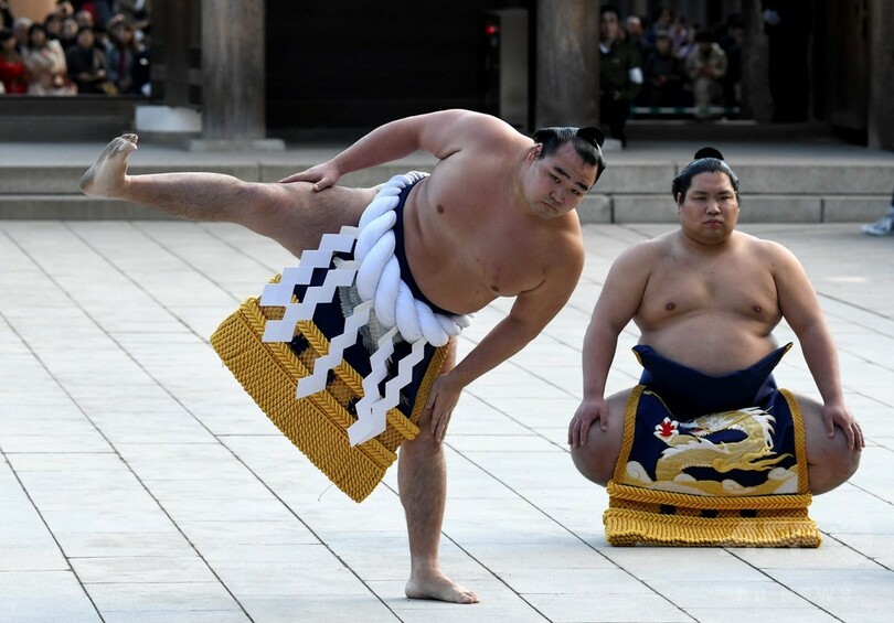 不祥事続出から再建目指す相撲界、3横綱が奉納土俵入り