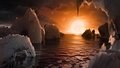 赤色矮星「TRAPPIST-1」を公転する7つの惑星のうちの一つ「TRAPPIST-1f」の表面を描いた想像図。米航空宇宙局（NASA）ウェブサイトより。(c)NASA/JPL-Caltech