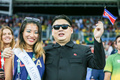 リオデジャネイロ五輪の開会式に現れた金正恩（キム・ジョンウン）朝鮮労働党委員長のそっくりさんのハワードXさん。Brazil Photo Press提供（2016年8月18日撮影）。(c)Brazil Photo Press/William Volcov