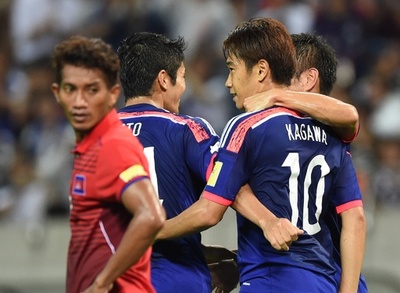 日本、カンボジア下しW杯アジア2次予選初勝利