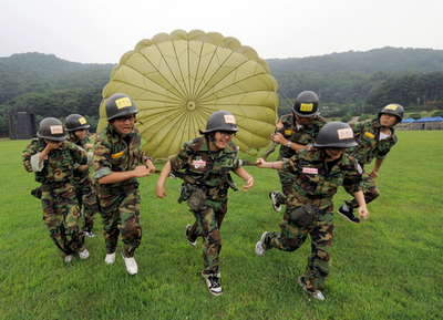 市民参加の軍事訓練、韓国