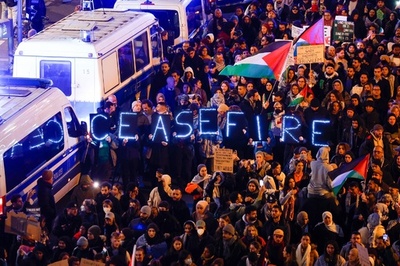 欧米各国やイランでパレスチナ連携デモ