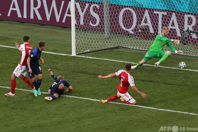 エリクセン倒れ一時中断の一戦、フィンランドが制す 欧州選手権