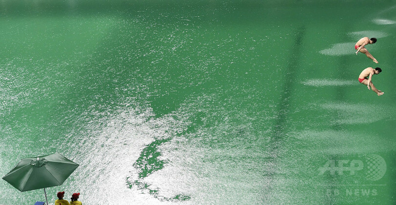 リオ会場の水緑化、隣接プールにも拡大 原因は「薬品不足」