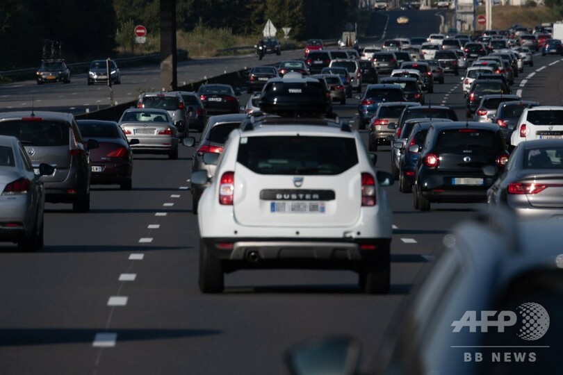 酷暑のフランス 各地の交通渋滞が0キロに 過去最長を記録 写真3枚 国際ニュース Afpbb News