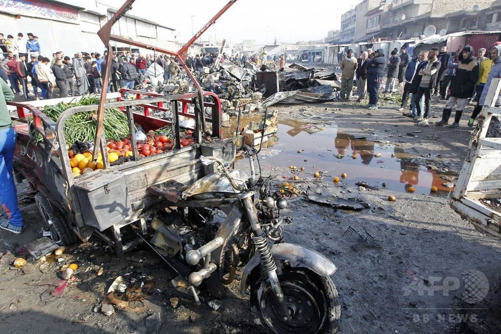 イラク バグダッドの市場で自爆攻撃 12人死亡 Isが犯行声明 写真5枚 国際ニュース Afpbb News