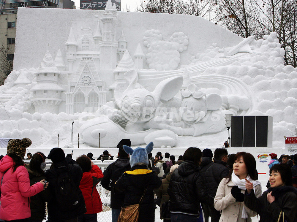 ●【サボ】（表）しれとこ SHIRETOKO（裏）大雪 TAISETSU 冬の風物詩 「第58回さっぽろ雪まつり」が開幕 - 札幌 写真9枚 国際