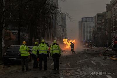 ウクライナ首都にミサイル攻撃 ロシアは「報復」と発表