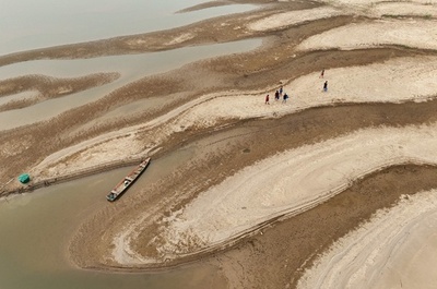 【今日の1枚】飲み水求め川へ、ブラジル史上最悪の干ばつ